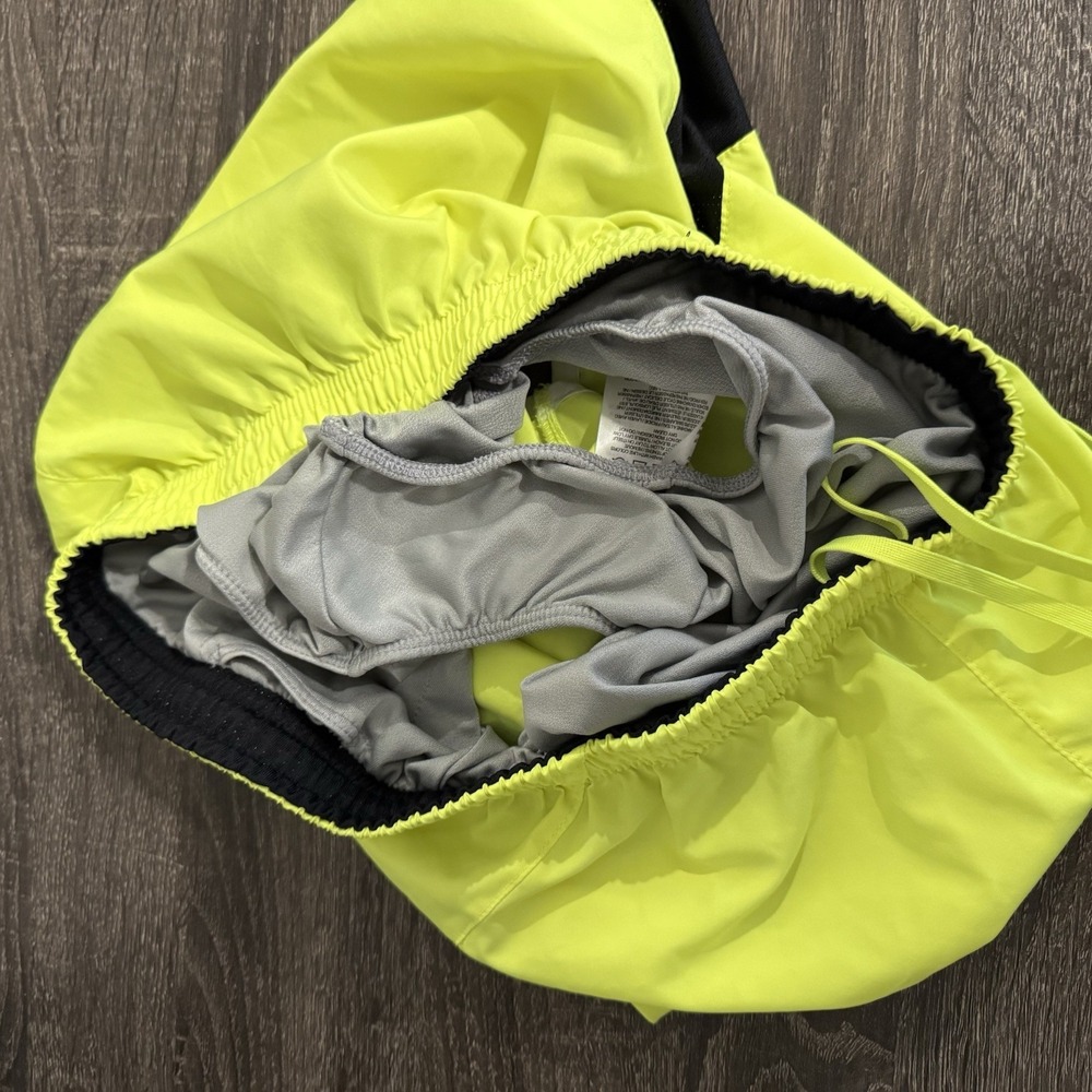 Nike Women's Dri FIT Tempo Running Shorts Medium Yellow 3" Lined - Picture 3 of 11